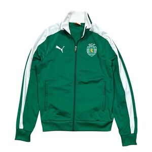 Puma Sporting CP Portugal Green White Track Jacket Mens Medium